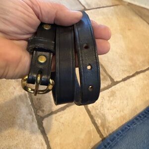 TORY Black Leather Belt unisex size 30